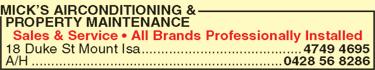 Mick's Airconditioning & Property Maintenance - New South Wales Tourism  1