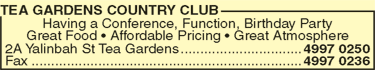 Tea Gardens Country Club & Motel - New South Wales Tourism  7