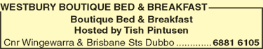 Westbury Boutique Bed & Breakfast - New South Wales Tourism  1
