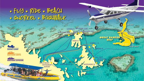 Scenic Flight - Great Barrier Reef, Heart Reef, Whitehaven Beach & Hill Inlet! - New South Wales Tourism  13