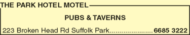 The Park Hotel Motel - New South Wales Tourism  10