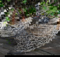 Weaving Woven Basket with Leather Handle - New South Wales Tourism 