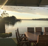 Shack built over the Murray River
