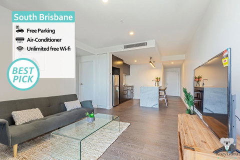 South Brisbane Kozy 1Bed APT + FREE Parking QSB001 - New South Wales Tourism  0