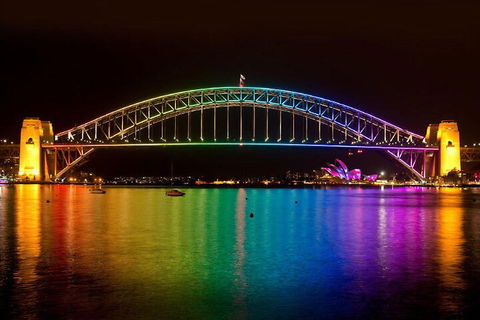 Vivid 90-Minute Sydney Harbour Small Group Catamaran Cruise - New South Wales Tourism  3