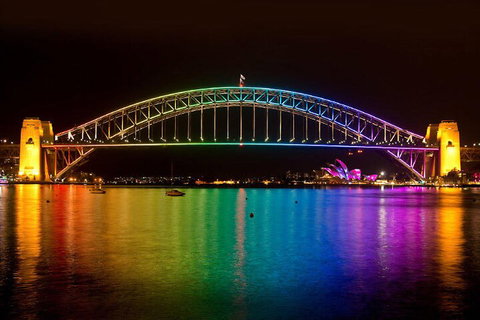 Vivid 90-Minute Sydney Harbour Small Group Catamaran Cruise - New South Wales Tourism  3